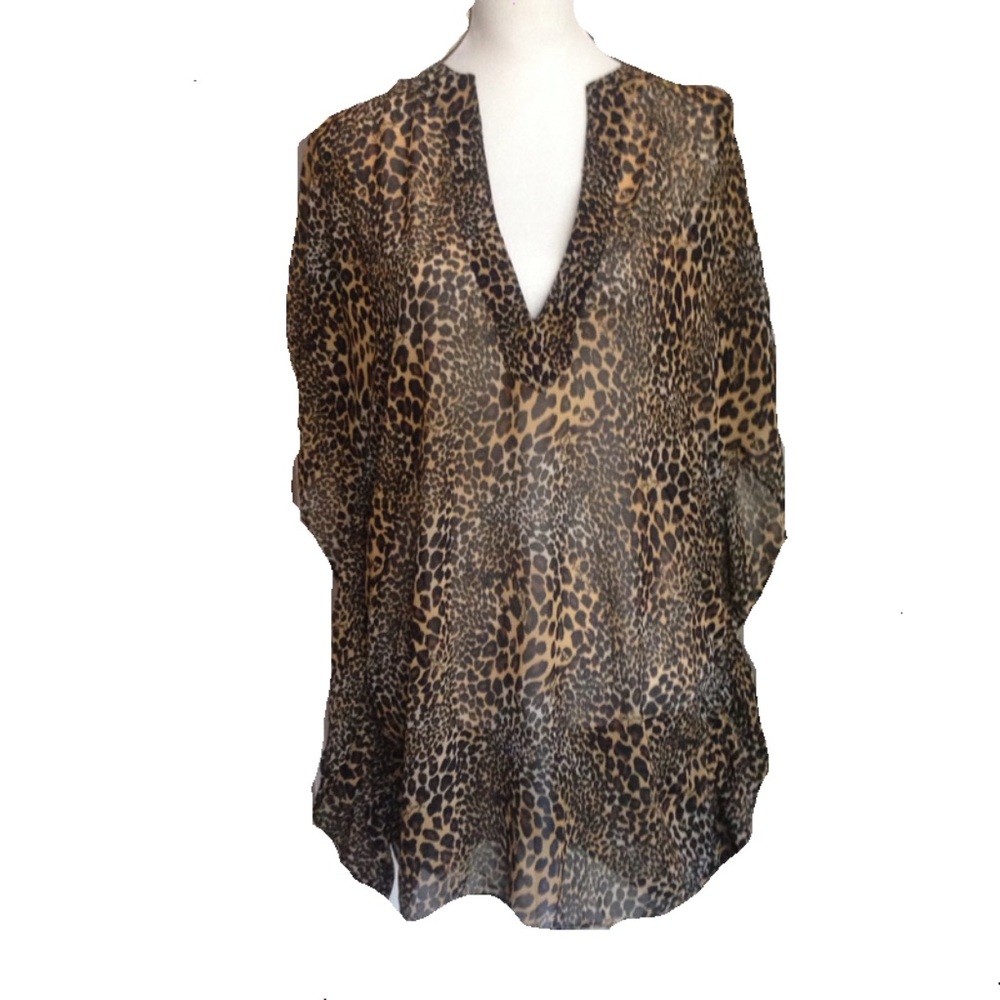 Victoria's Secret Leopard Print Sheer Kimono Cover